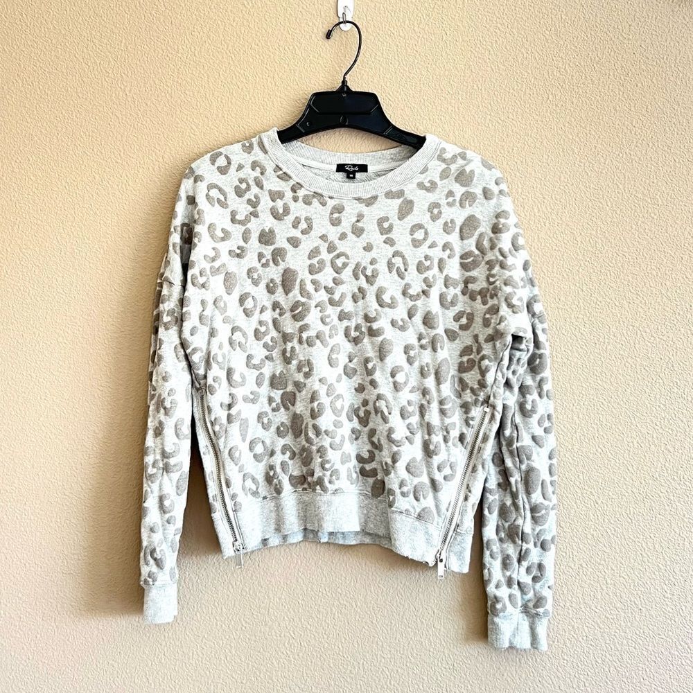 Rails Marlo Flocked Leopard Print Sweater